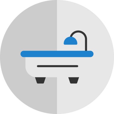 Banyo düz vektör simgesi