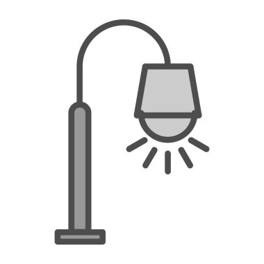 Sokak lambası simgesinin vektör illüstrasyonu 