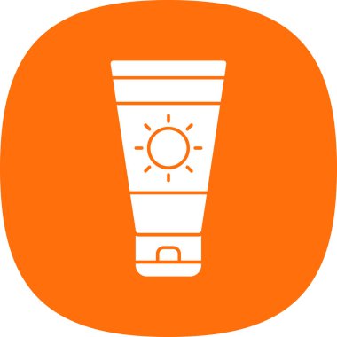 Güneş kremi simge vektör çizim