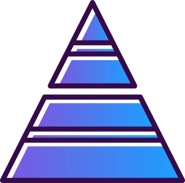 Piramit. Web simgesi basit illüstrasyon