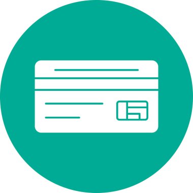 Kredi kartı simgesi, vektör illüstrasyonu