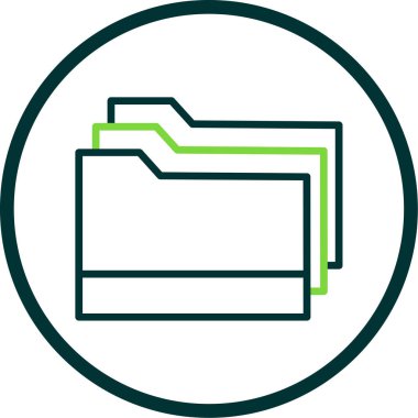 klasör web simgesi, vektör çizim