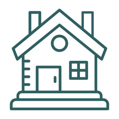 Kabin vektör simgesi modern basit illüstrasyon 