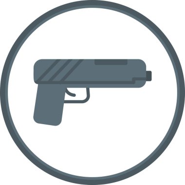 silah simgesi, vektör illüstrasyonu basit tasarım