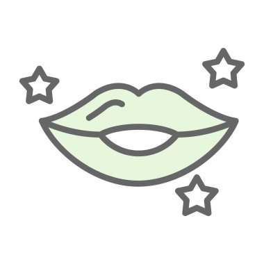 Dudaklar. Web simgesi basit illüstrasyon 