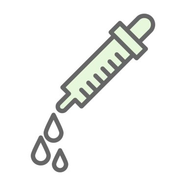 Şırınga renk çizgisi simgesi, aşı konsepti tıbbi ve bakım, enjeksiyon işareti, vektör grafikleri beyaz arka planda doğrusal desen,