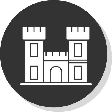 kale simgesi, vektör illüstrasyonu basit tasarım