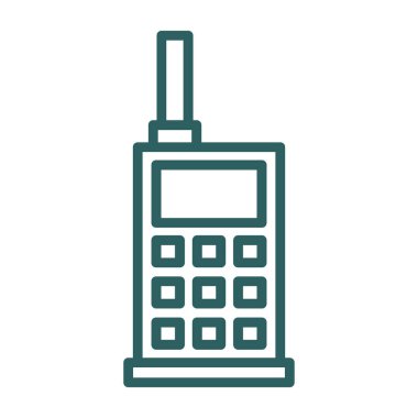 walkie talkie simgesi, vektör illüstrasyonu basit tasarım