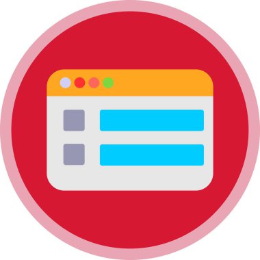 tarayıcı simgesi vektör illüstrasyonu