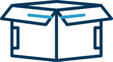 kutu simgesi, vektör illüstrasyonu basit tasarım