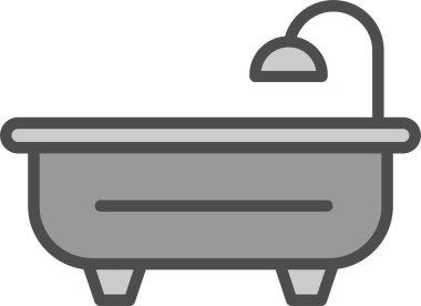 Küvet. Web simgesi basit illüstrasyon