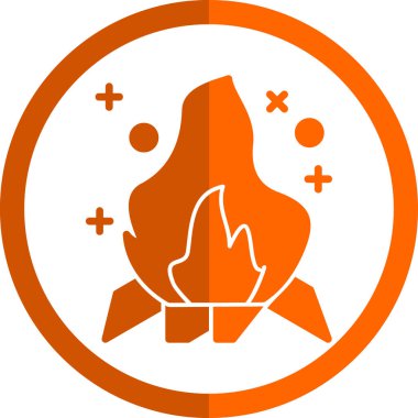 Şenlik ateşi. Web simgesi basit tasarım