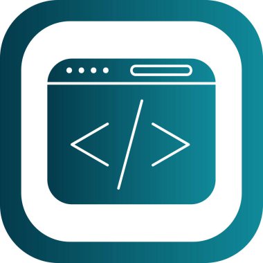 vektör ağ kodlama simgesi illüstrasyonu