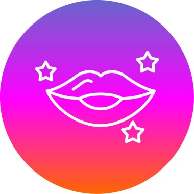 Dudaklar. Web simgesi basit illüstrasyon 