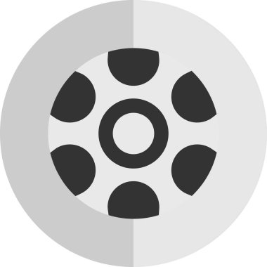 düz futbol topu simgesi, vektör illüstrasyonu