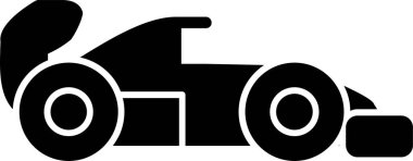 Yarış arabası web simgesi, basit vektör illüstrasyonu