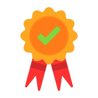 Madalya düz ikon vektör illüstrasyonu