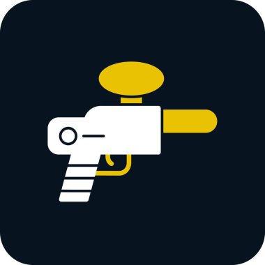 Paintball tabancası simgesi, vektör illüstrasyonu 