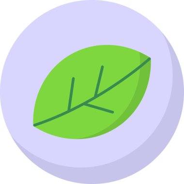 Yeşil yaprağın vektör illüstrasyon simgesi