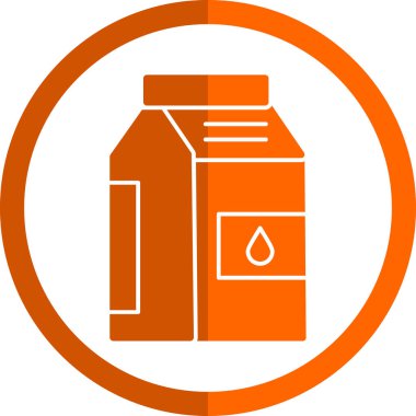 süt paketi simgesinin vektör illüstrasyonu 