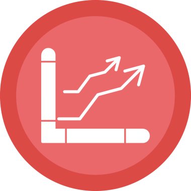 İş grafiği. Grafik düz simgesi