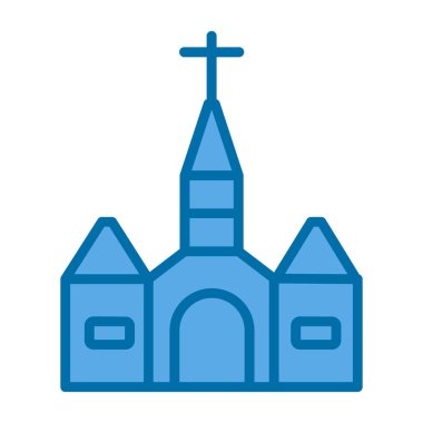Katedral. Web simgesi basit illüstrasyon