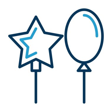 Balonlar. Web simgesi basit illüstrasyon  