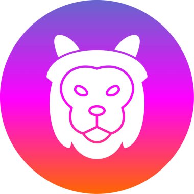 Aslan etobur simgesi, basit vektör illüstrasyonu 