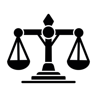 Adalet ölçekler kutsal kişilerin resmi, vektör çizim