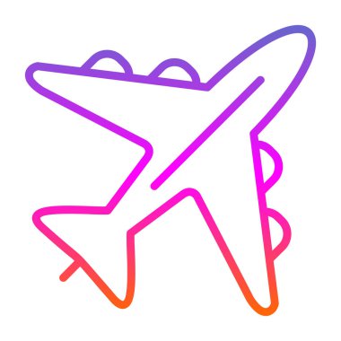 Uçak. Web simgesi basit tasarım                          