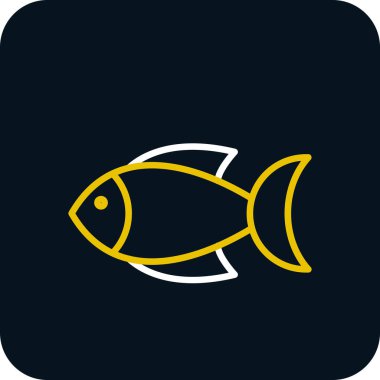 balık simgesi, vektör illüstrasyonu basit tasarım