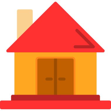 Ev vektör tasarımı. Ev düz simgesi 