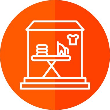 Çamaşır dükkanı simgesi, vektör illüstrasyon tasarımı