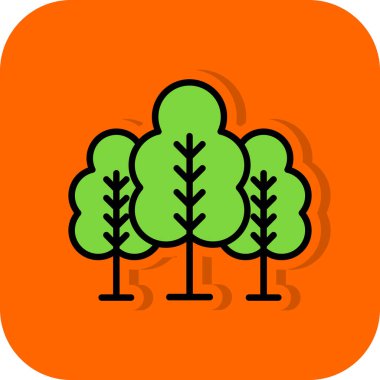 forest icon, vector illustration simple design