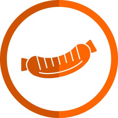Sosis. Web simgesi basit illüstrasyon
