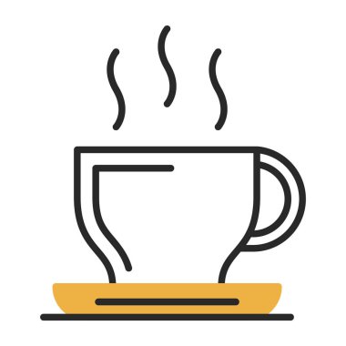 kahve fincanı ikonu vektör illüstrasyonu 