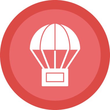 paraşüt ağ simgesi, vektör illüstrasyonu