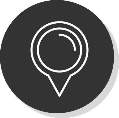 konum pin simgesi, basit vektör illüstrasyon tasarımı