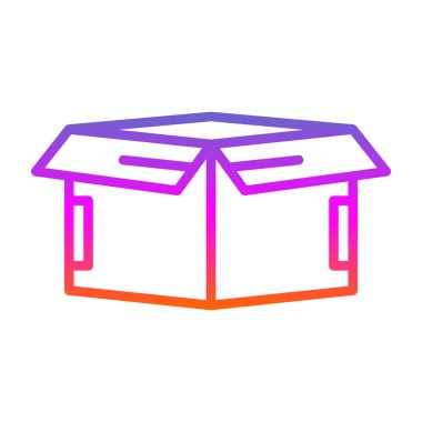 kutu simgesi, vektör illüstrasyonu basit tasarım