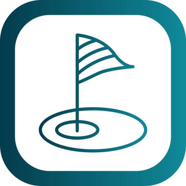 Golf simgesinin vektör illüstrasyonu 
