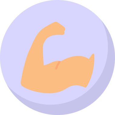 güçlü adam kol simgesi, vektör illüstrasyonu