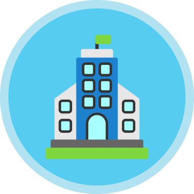 bina simgesi, basit vektör illüstrasyonu