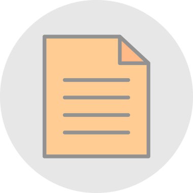 Belge. Web simgesi basit illüstrasyon 