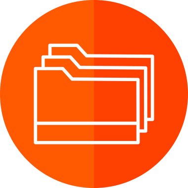 klasör web simgesi, vektör çizim