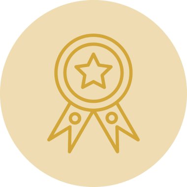 Madalya düz vektör simgesi