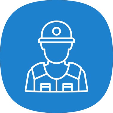 Moda tarzında izole edilmiş işçi simgesi