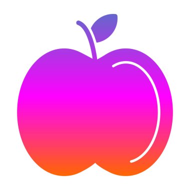 Elma. Web simgesi basit illüstrasyon 