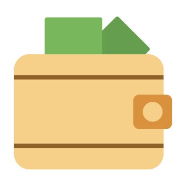 wallet icon, vector illustration simple design