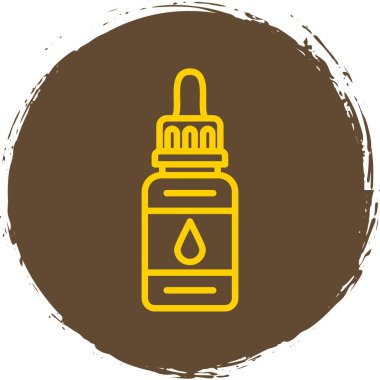 Bir damla sıvı ile yağ şişesi