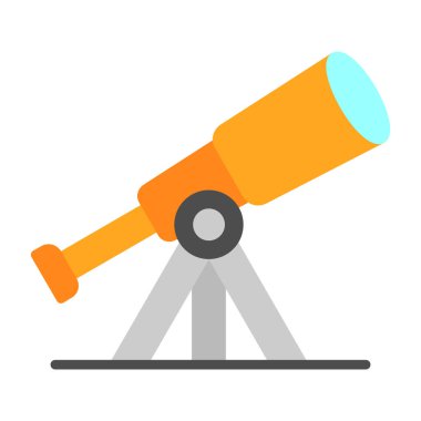 Teleskop. Web simgesi basit illüstrasyon 